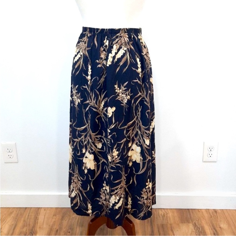 Vintage 90s Floral Midi Skirt